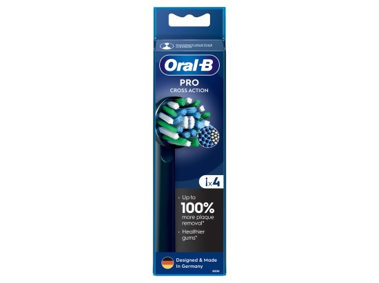 Oral B PRO Cross Action náhradní hlavice pro zubní kartáček Black 4 ks