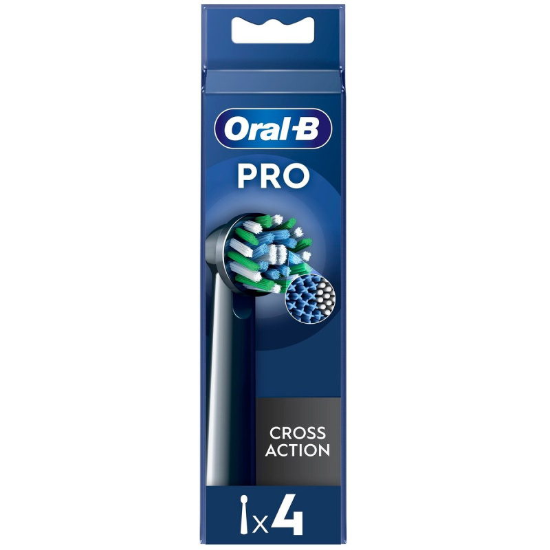 Oral B PRO Cross Action náhradní hlavice pro zubní kartáček Black 4 ks