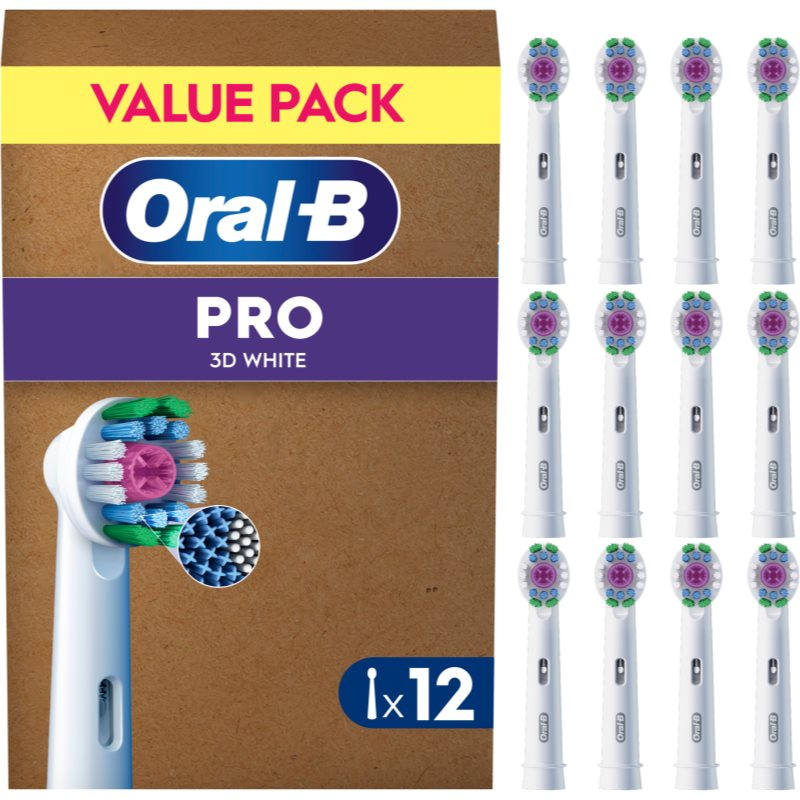 Oral-B PRO 3D White náhradní hlavice pro zubní kartáček 12 ks