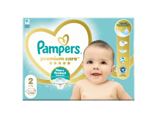 PAMPERS Premium care vel. 2 mega box 4-8 kg 136 ks