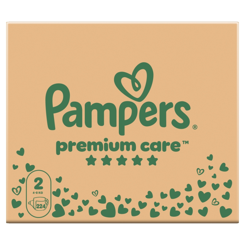 PAMPERS Premium Care monthly velikost 2 plenky 4-8kg 224 ks