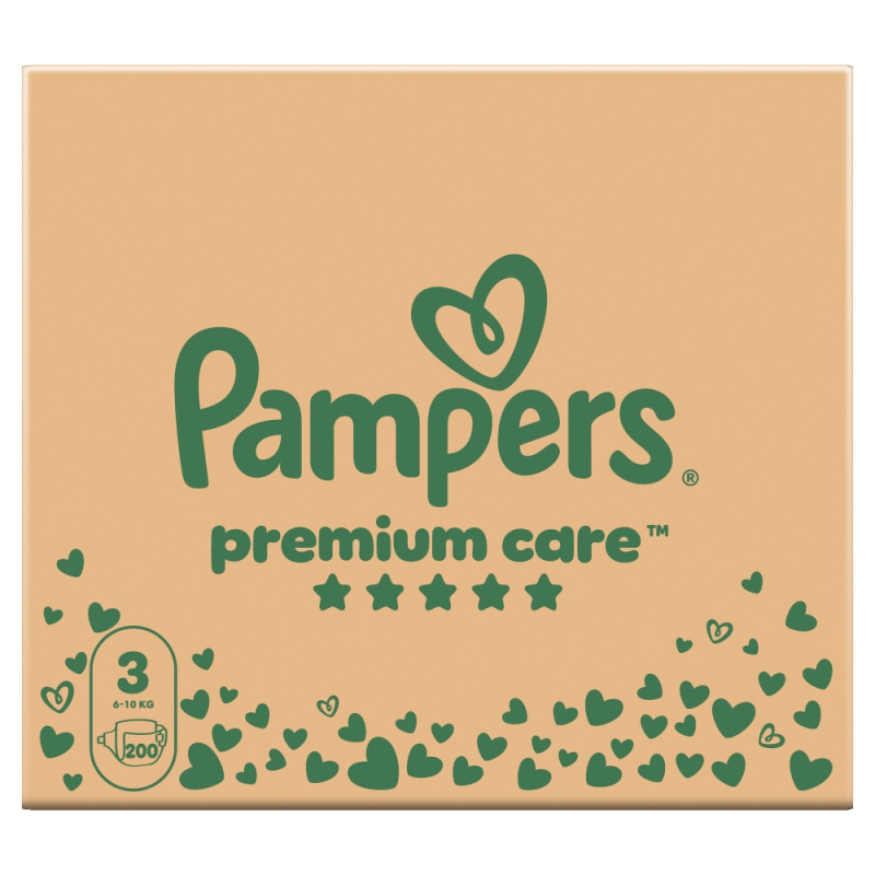 PAMPERS Premium Care monthly velikost 3 plenky 6-10kg 200 ks