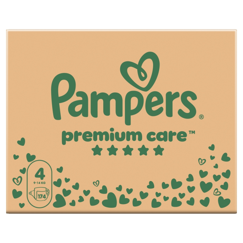 PAMPERS Premium Care monthly velikost 4 plenky 9-14kg 174 ks