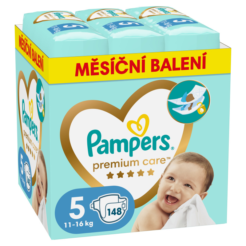 Pampers Premium care junior jednorázové plenky 5 (11–16 kg)