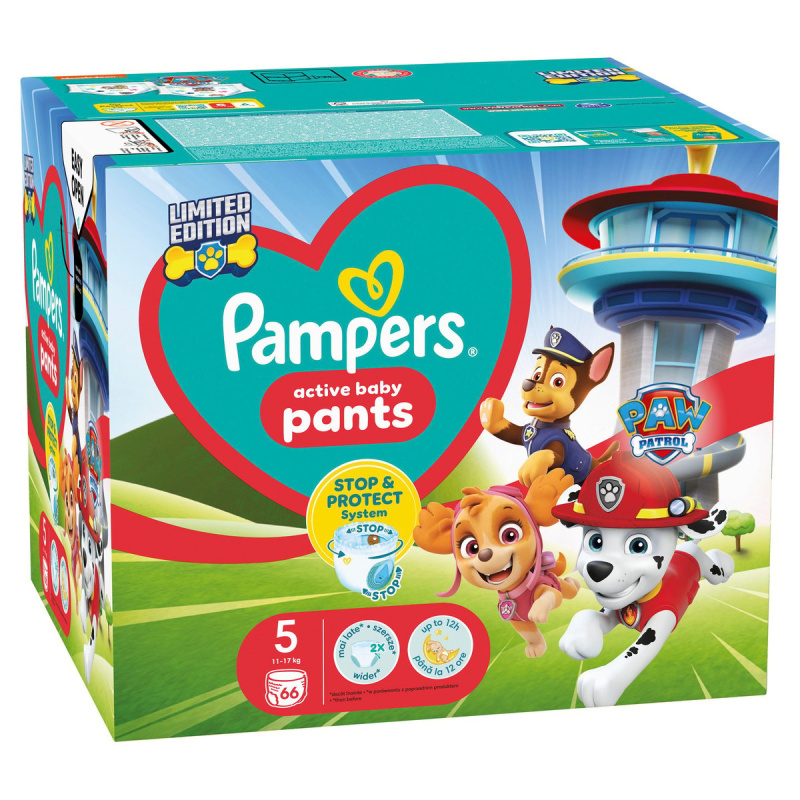 Pampers Active Baby Tlapková patrola plenkové kalhotky 5 (11–17 kg)