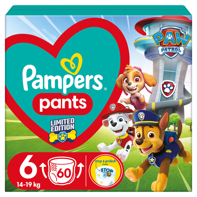 Pampers Pants Paw Patrol Size 6 jednorázové plenkové kalhotky 14-19 kg 60 ks