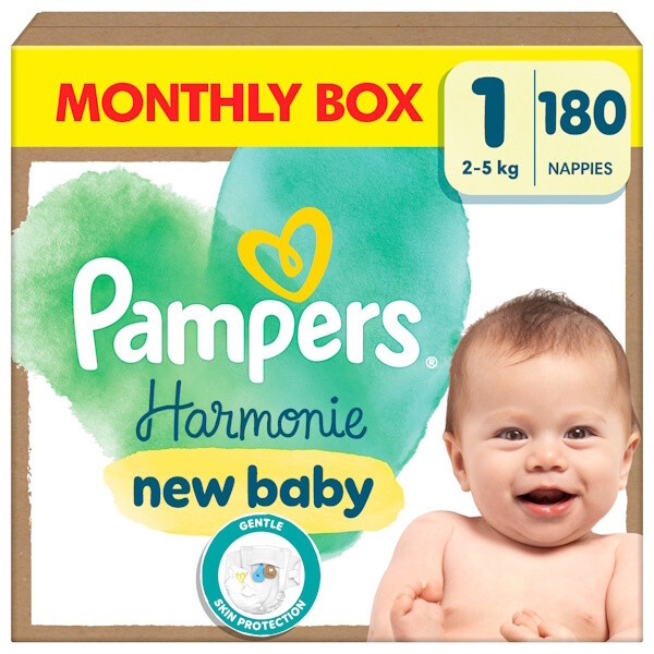 Pampers Harmonie Baby dětské plenky velikost 1 (2–5 kg)