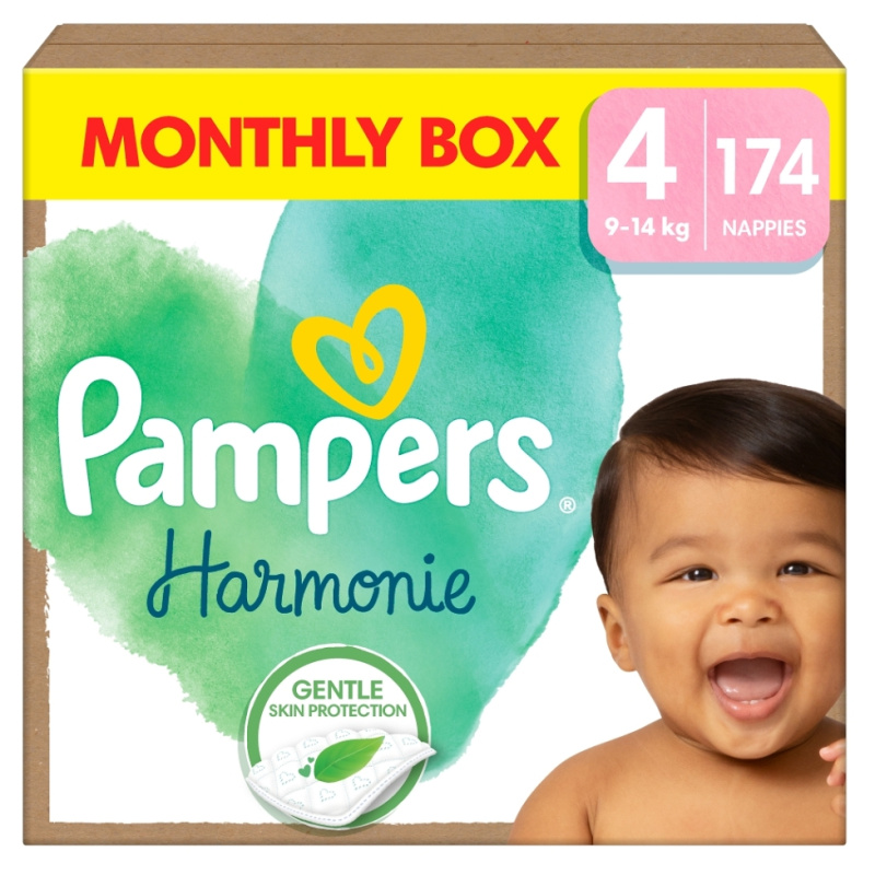Pampers Harmonie Baby dětské plenky velikost 4 (9–14 kg)