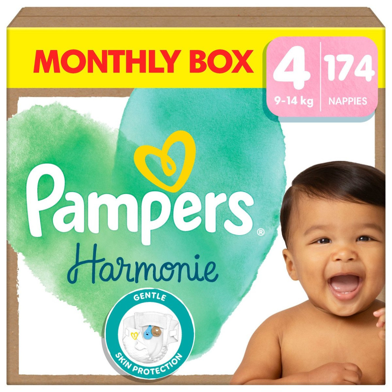 Pampers Harmonie Baby dětské plenky velikost 4 (9–14 kg)