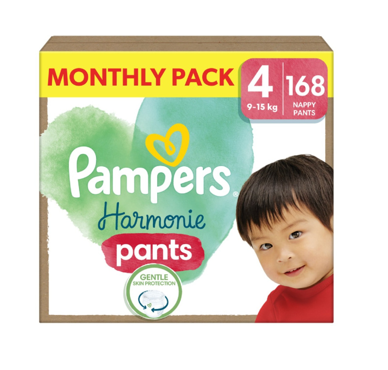 Pampers Harmonie Baby plenkové kalhotky velikost 4 (9–15 kg)