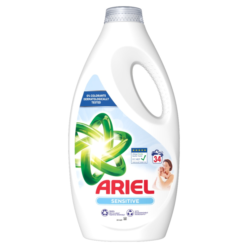 Ariel gel 34PD Sensitive             K23
