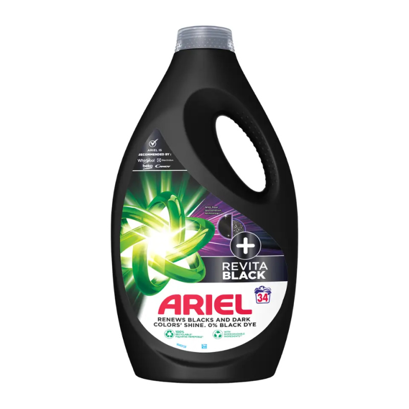 Ariel Prací gel +Revitablack 34 pd 1,7 l