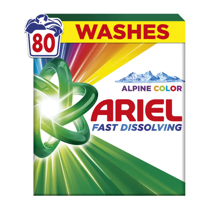 Prášek na praní Ariel - color, 80 dávek