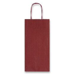 Dárková taška Allegra 140 x 85 x 390 mm, na lahev tm. červená