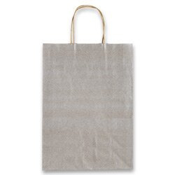 Dárková taška Allegra 160 x 80 x 210 mm, velikost XS stříbrná