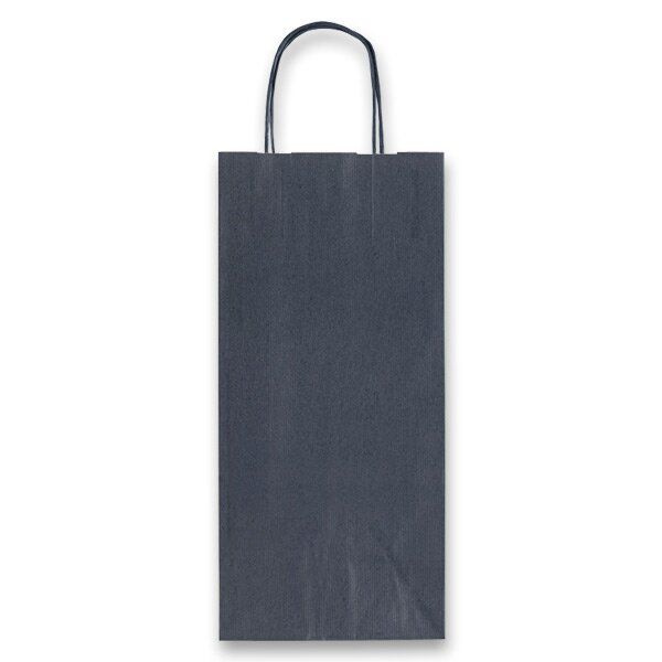Dárková taška Allegra 140 x 85 x 390 mm, na lahev modrá
