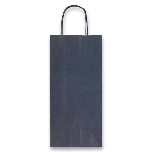 Dárková taška Allegra 140 x 85 x 390 mm, na lahev modrá