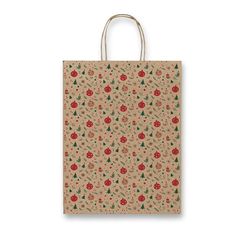 Sadoch Kraft Christmas - dárková taška - 260 x 120 x 345 mm