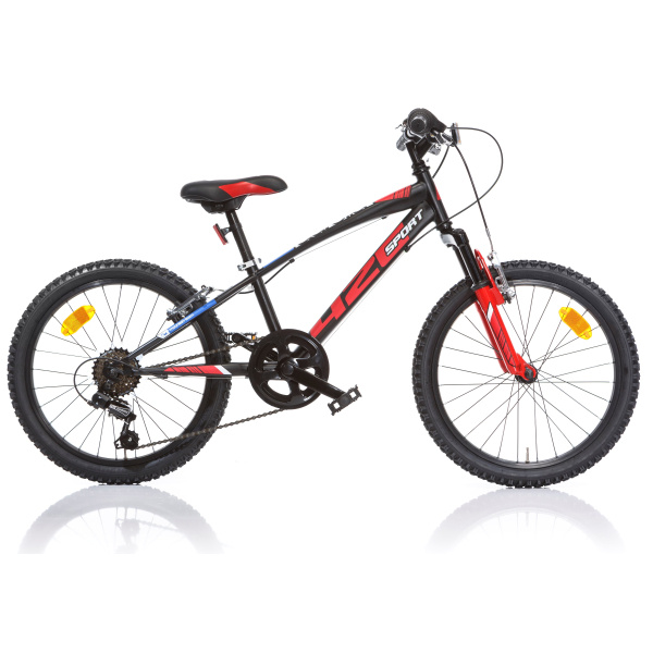 DINO Bikes - Dětské kolo 20" - Aurelia Sport černé s přehazovačkou a tlumiči 2022