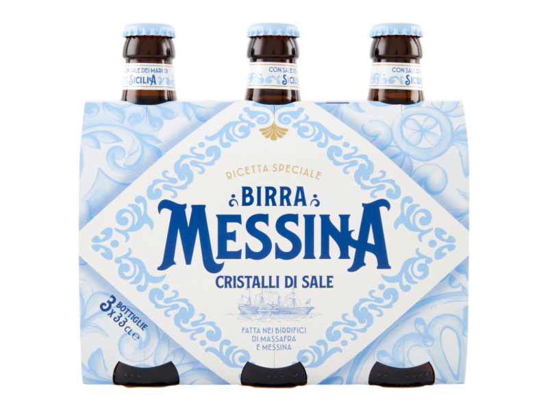 Messina pivo s krystaly soli sklo 5% 3x330ml