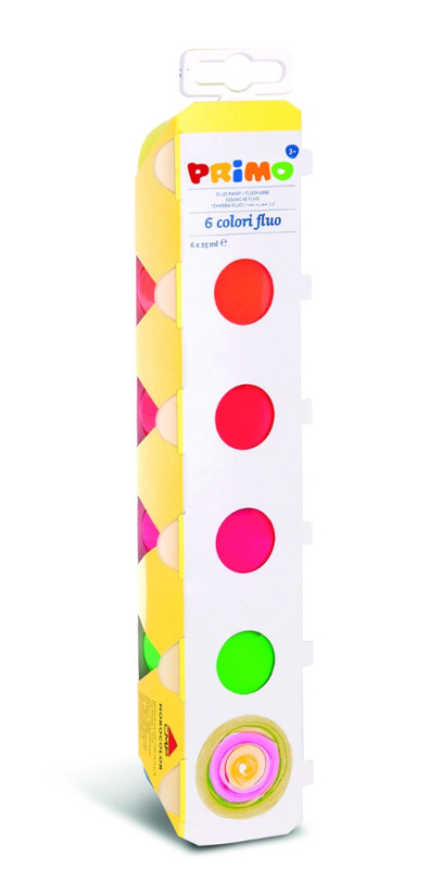 PRIMO temperové barvy FLUO 6 x 25 ml RICO.CZ s.r.o.