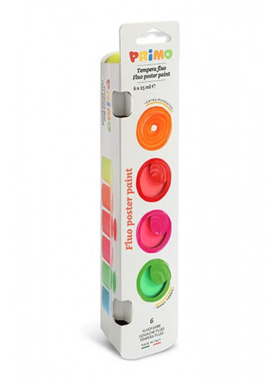 PRIMO temperové barvy FLUO 6 x 25 ml RICO.CZ s.r.o.