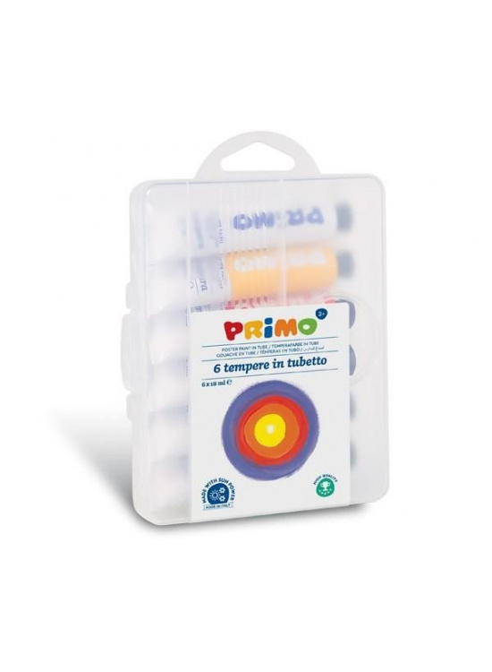 Temperové barvy PRIMO, sada 6 x 18ml v plastovém pouzdru RICO.CZ s.r.o.