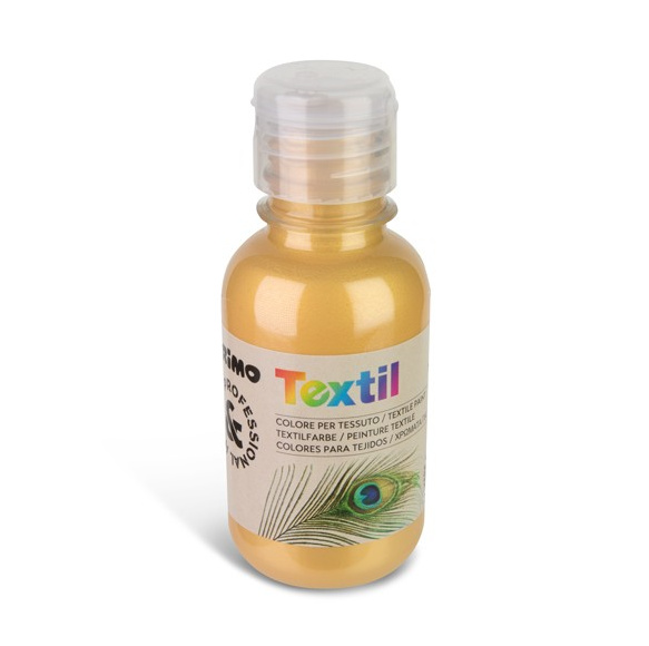 Barva na textil PRIMO, 125 ml - metalická - zlatá