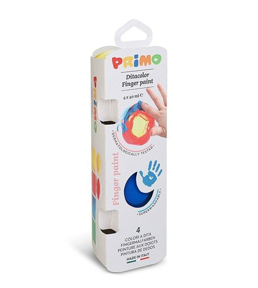 Primo Prstové barvy 4 × 40 ml v blistru