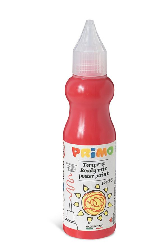Temperová barva 3D PRIMO, 50 ml, lahvička s tenkým hrotem, červená