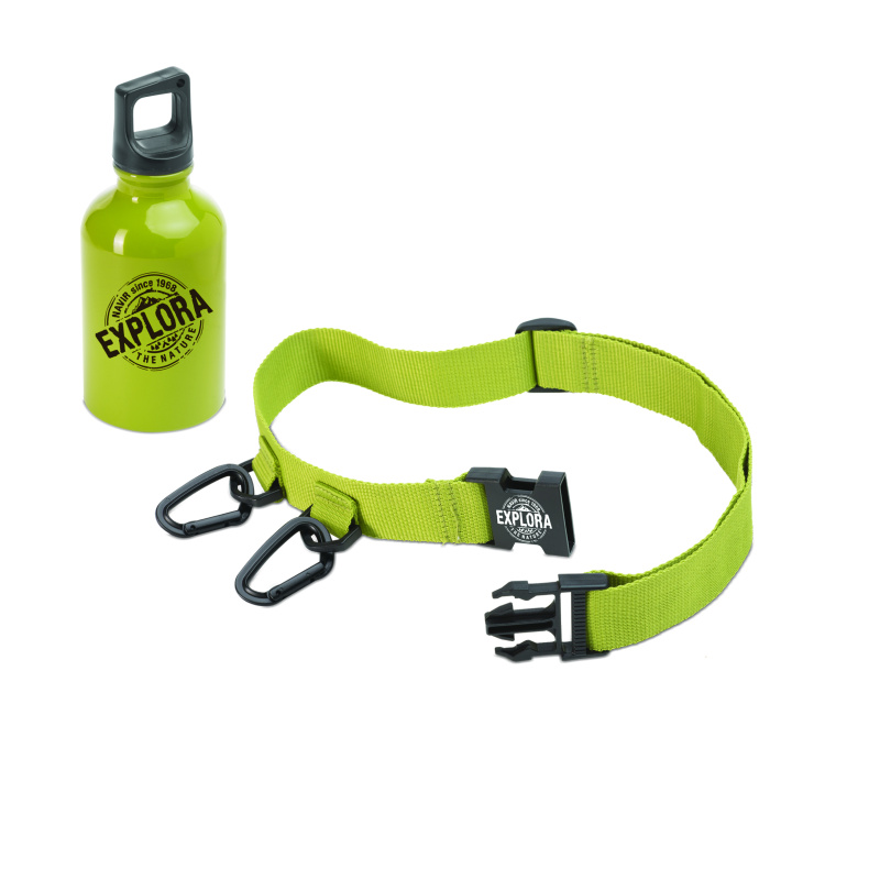 Navir Explora hliníková lahev na pití s opaskem