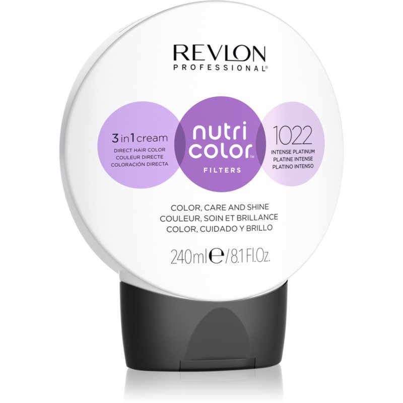 Revlon Professional Nutri Color Filters Metal-Ice vyživující tónovací maska pro profesionální použití 1022 240 ml