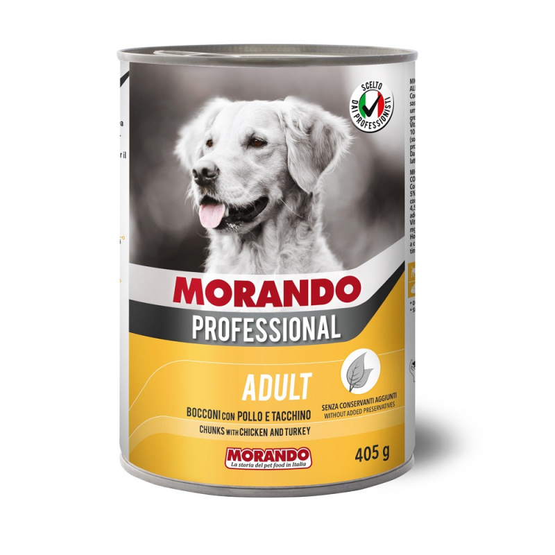 Konzerva pro psy Morando Professional kuřecí a krůtí 405g - pes 090154