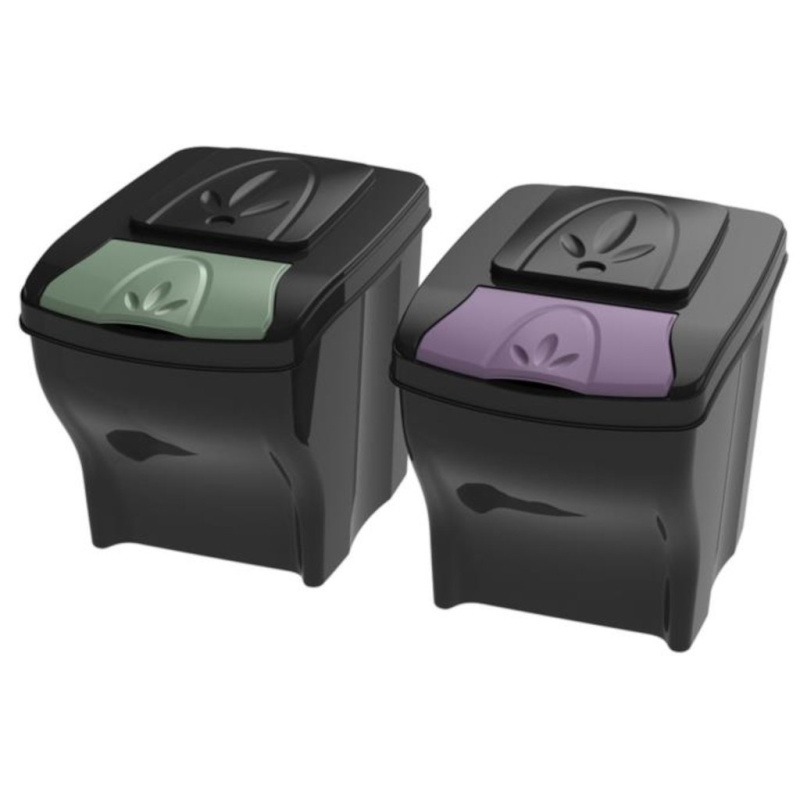 Bama Poker Office - set odpadkových košů - 2 x 20 l