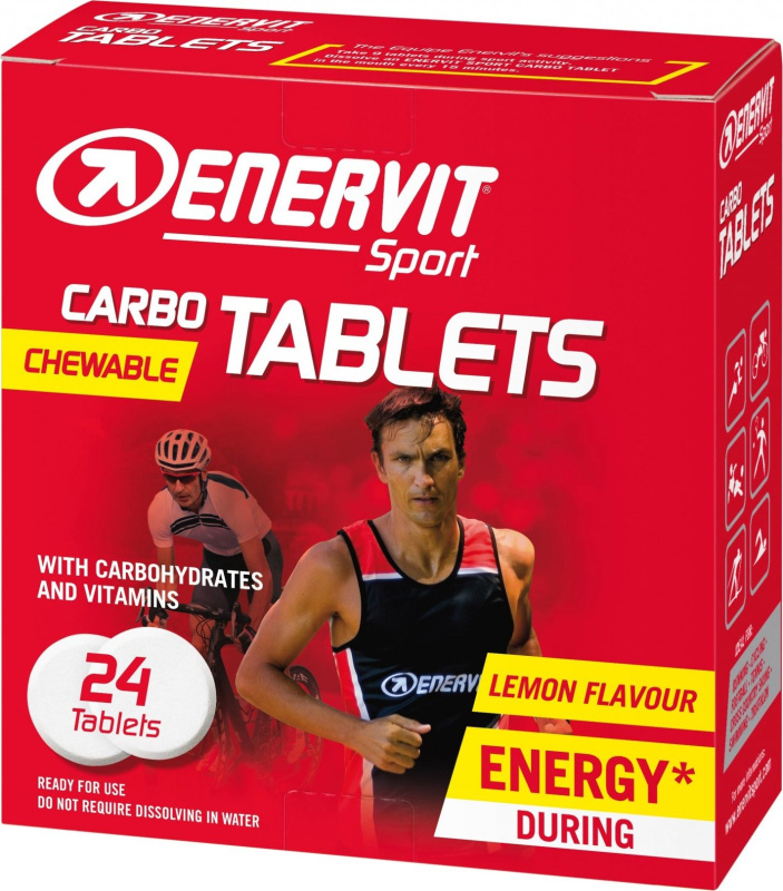 ENERVIT Carbo Tablets, box, 24 tablet citron