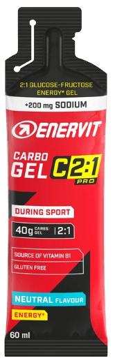 Enervit Carbo gel C2:1 PRO 60 ml - bez příchuti se sodíkem