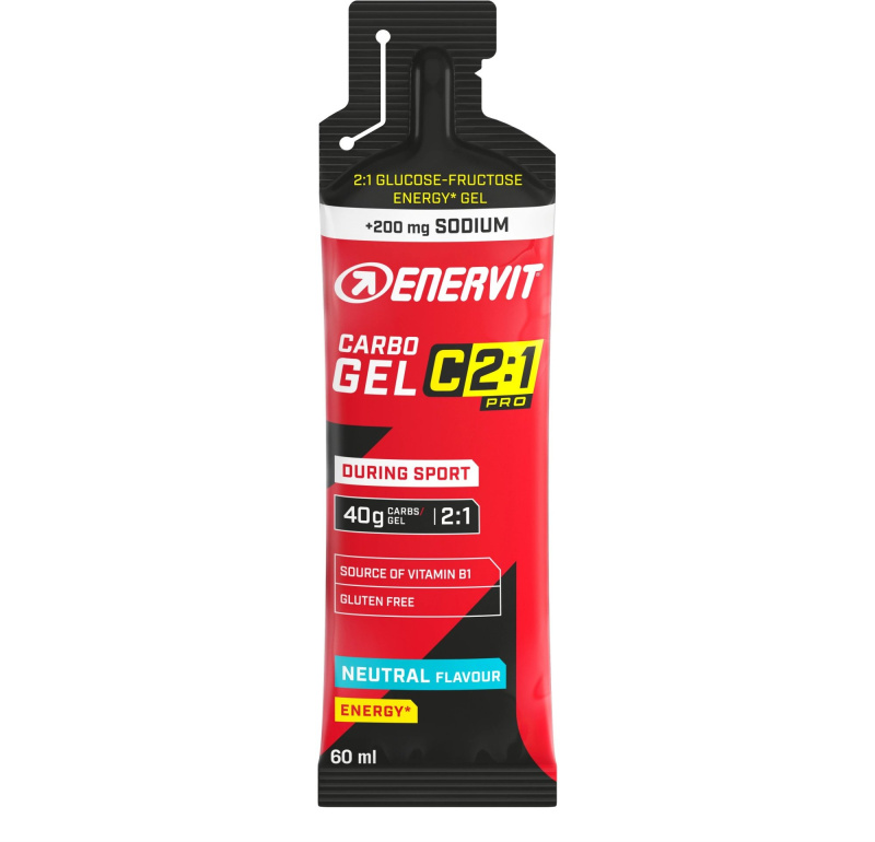 Enervit Carbo gel C2:1 PRO 60 ml - bez příchuti se sodíkem