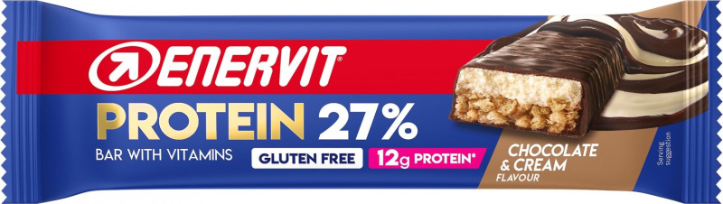 ENERVIT Protein Bar 27%, tyčinka, 45 g čokoláda+smetana