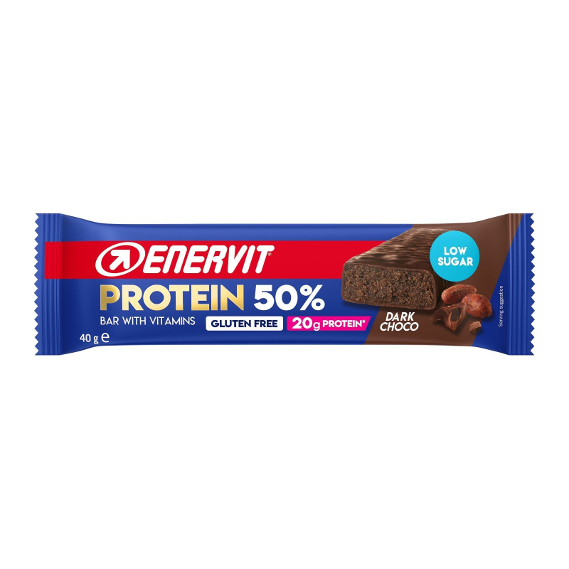 ENERVIT Protein Bar 50%, tyčinka, 40 g tmavá čokoláda
