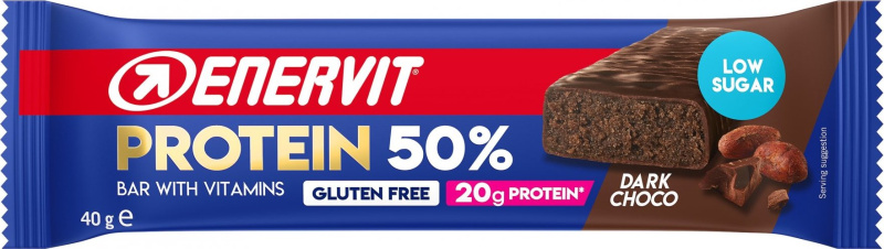 ENERVIT Protein Bar 50%, tyčinka, 40 g tmavá čokoláda
