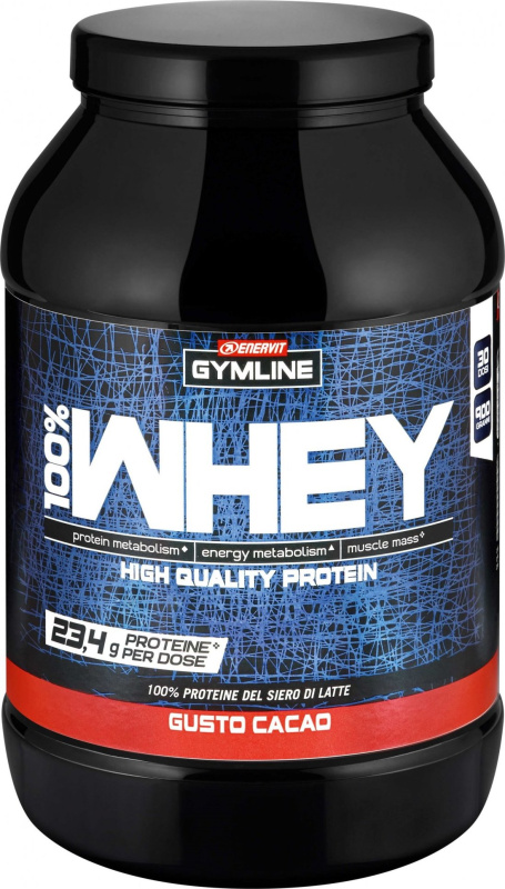 ENERVIT 100% Whey Protein Concentrate, dóza, 900 g kakao