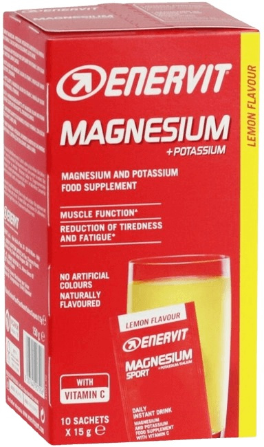 Enervit Hořčík + Draslík (Magnesium + Potassium Sport) 10x15 g - citron