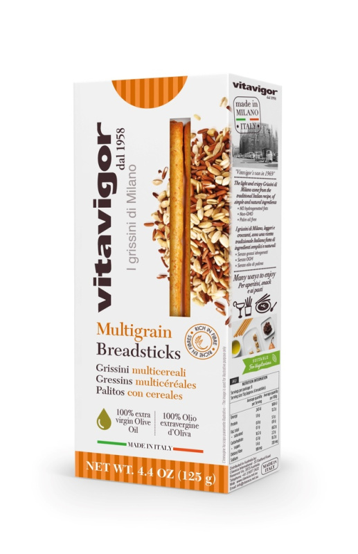VITAVIGOR Grissini - vícezrnné tyčinky s extra panenským olivovým olejem 125g