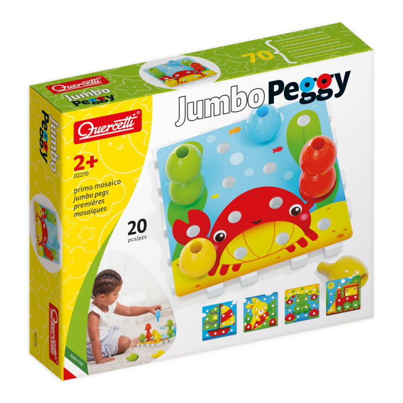 Jumbo Peggy jumbo pegs a pegboard - mozaika s velkými kolíčky Pygmalino, s.r.o.