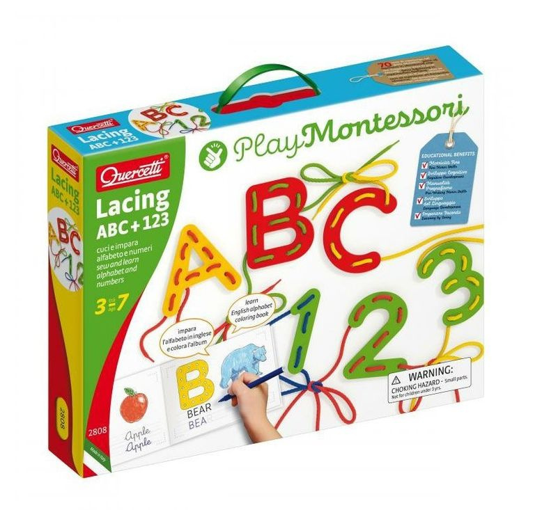 Quercetti Lacing ABC+123