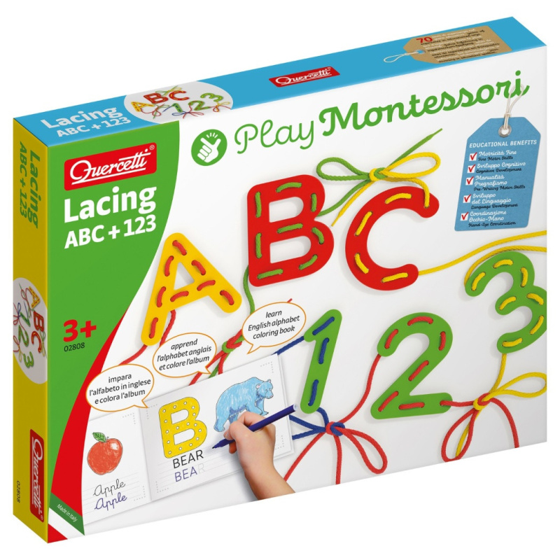 Quercetti Lacing ABC+123