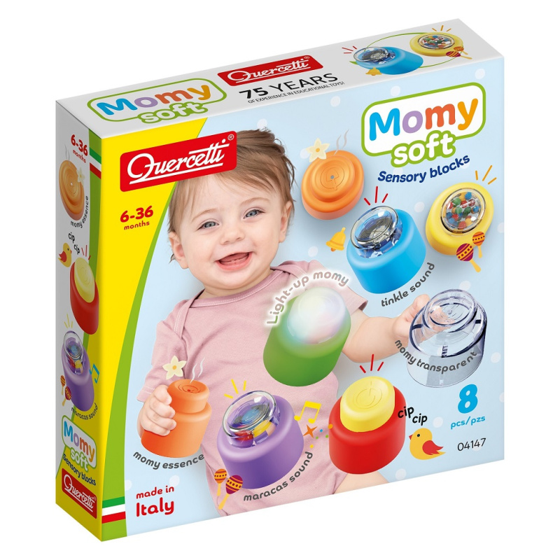 Quercetti Měkké senzorické kostky Momy Soft