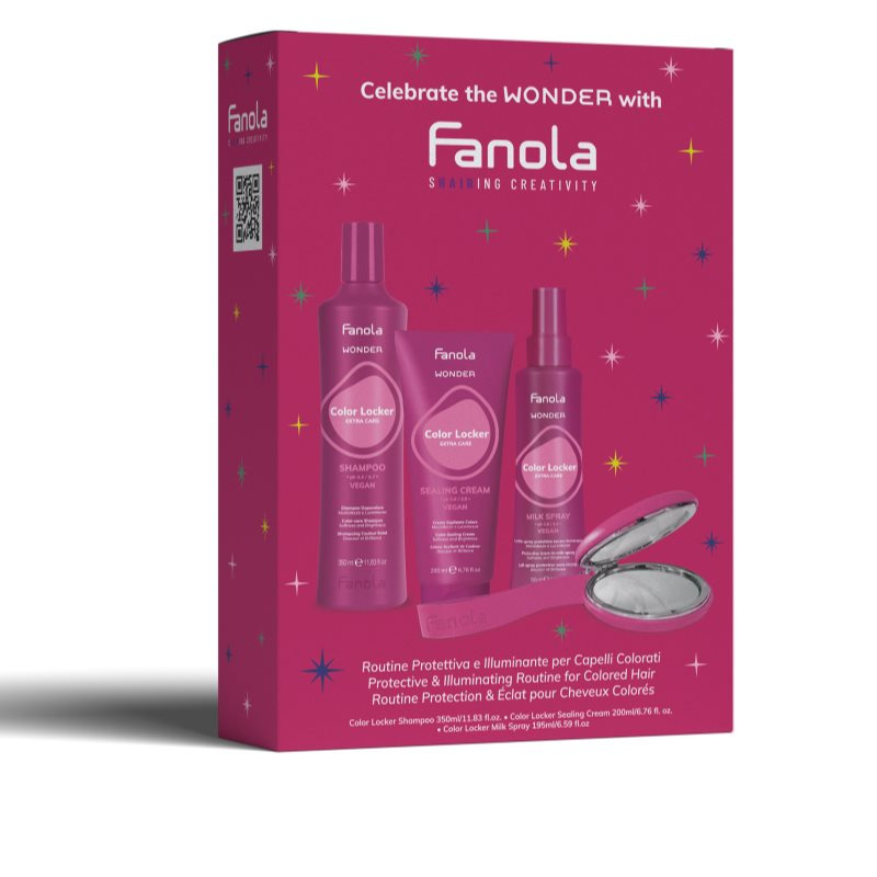 Fanola Wonder Color Locker Christmas Set dárková sada pro barvené vlasy 1 ks
