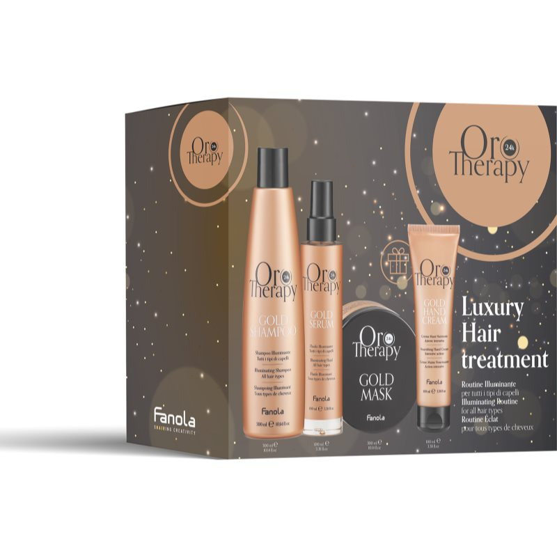 Fanola Oro Therapy Christmas Set dárková sada s 24karátovým zlatem