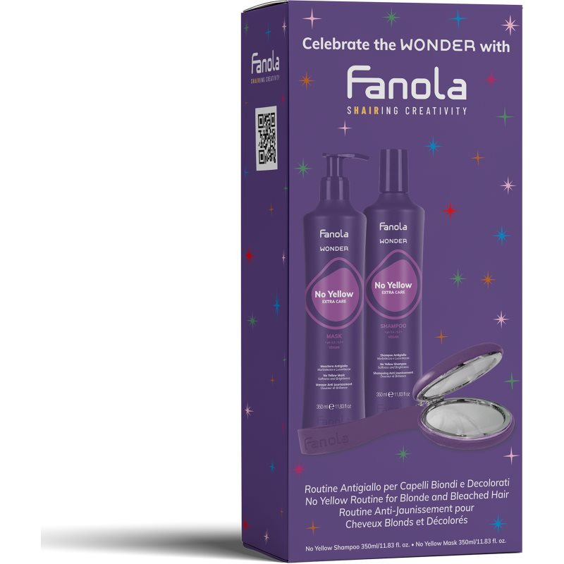 Fanola Wonder No Yellow Christmas Set dárková sada pro blond a melírované vlasy